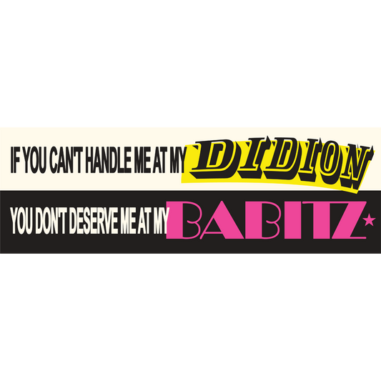 THE DIDION BABITZ STICKER
